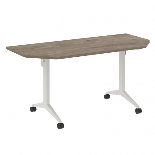 X-Pull Стол складной мобильный X.M-7.T2 Тиквуд тёмный/Белый металл 1580*720*753