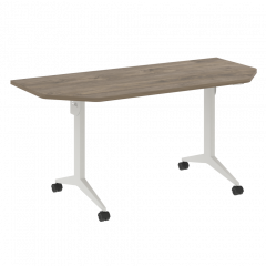 X-Pull Стол складной мобильный X.M-7.T2 Тиквуд тёмный/Белый металл 1580*720*753