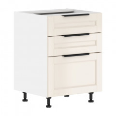 Шкаф напольный с ящиками MOB 6082.2C Бежевая эмаль/Белый 600х560х820 SICILIA