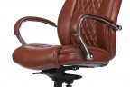Кресло руководителя Бюрократ T-9924SL светло-коричневый Leather Eichel кожа крестов. металл хром