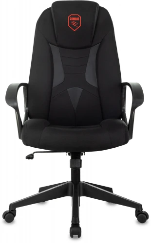 Кресло игровое Zombie 200 черный ткань/эко.кожа крестов. пластик пластик черный