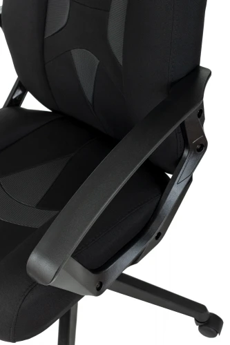 Кресло игровое Zombie 200 черный ткань/эко.кожа крестов. пластик пластик черный