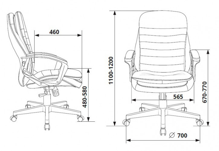 Кресло руководителя Бюрократ T-9950LT коричневый Boroko-37 эко.кожа крестов. пластик