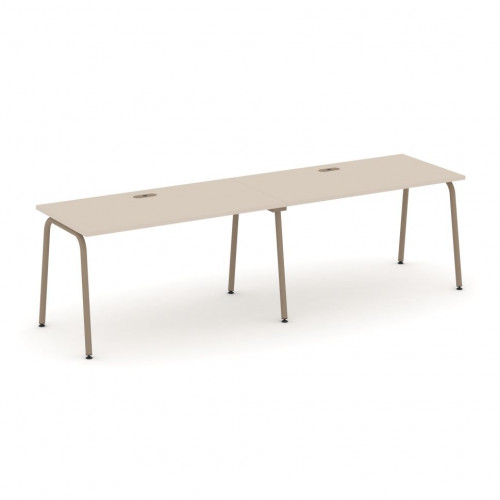 Estetica Рабочая станция на 2 места ES.RS-2.3-LK Капучино/Латте металл 2760*730*750