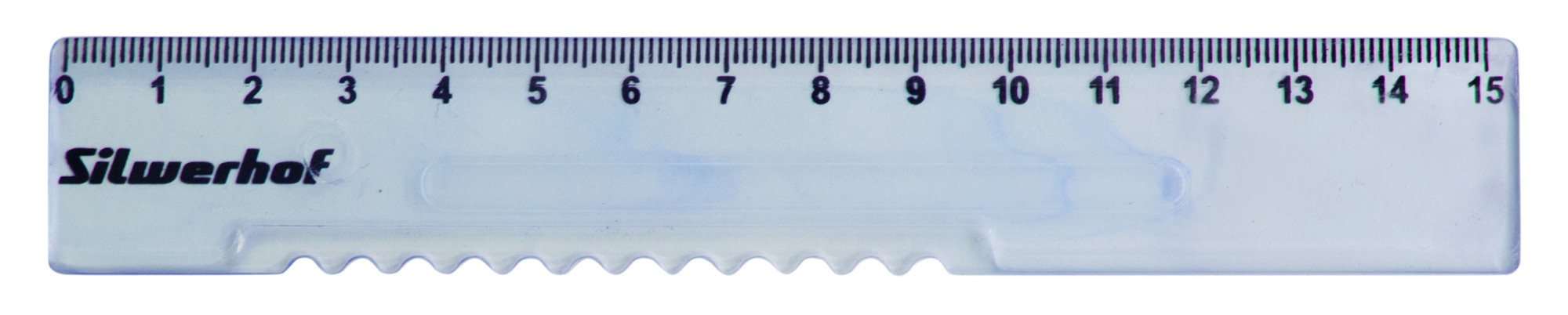 Линейка Silwerhof 160193 Народная коллекция пластик дл.15см ассорти/прозрачный