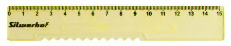Линейка Silwerhof 160193 Народная коллекция пластик дл.15см ассорти/прозрачный