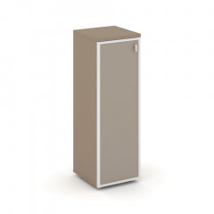 Estetica Шкаф сред. узкий лев. (1 сред. фасад стекло лакобель в раме) ES.SU-2.4R (L) U Латте/Лакобель umbra 400*420*1207