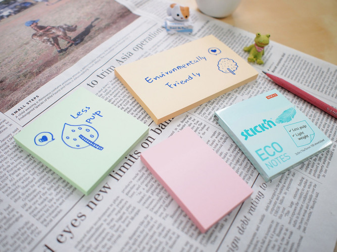 Блок самоклеящийся бумажный Stick`n ECO 21742 51x76мм 100лист. 60г/м2 пастель розовый