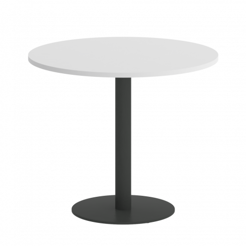 Home Office Стол круглый VR.SP-5-90.1 Белый бриллиант/Антрацит металл 900*900*753