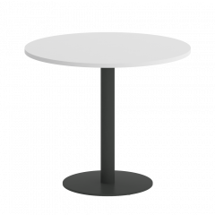 Home Office Стол круглый VR.SP-5-90.1 Белый бриллиант/Антрацит металл 900*900*753