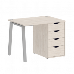 Home Office Стол письменный VR.SP-3-98.4.A Денвер светлый/Серый металл 980*720*750