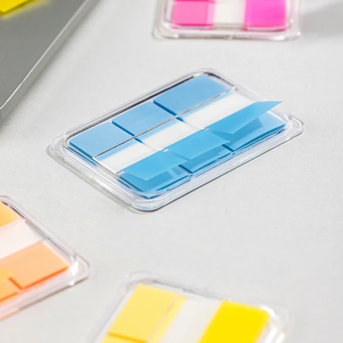 Закладки самокл. пластиковые Deli EA120 1цв.в упак. 60лист ассорти (упак.:3шт)