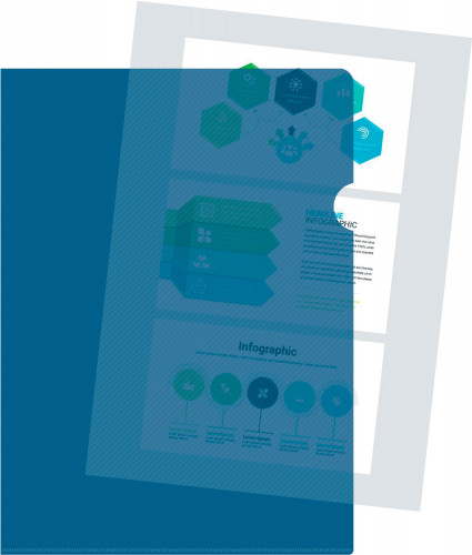 Папка-уголок Бюрократ DeLuxe DLCBBERRY A4 пластик 0.18мм черничный