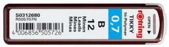 Грифель Rotring Tikky S0312680 0.7мм B 12гриф.