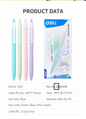 Ручка шариков. автоматическая Deli X-tream EQ03330 ассорти d=0.7мм син. черн. 1стерж. линия 0.4мм