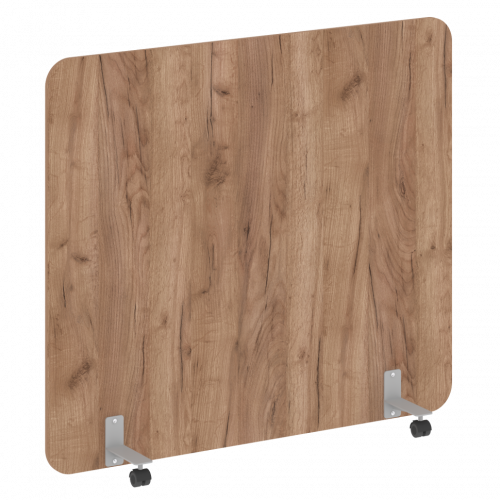 R-line Перегородка на металлических опорах, на роликах DP.R-160-140 Дуб табак/Серый металл 1600*18*1400