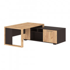 Стол руководителя с тумбой ACT 1918(R) Дуб Бофорд/Венге Магия 1900х1800х750 ALTO