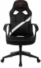 Кресло игровое Zombie 300 черный/белый эко.кожа с подголов. крестов. пластик пластик черный
