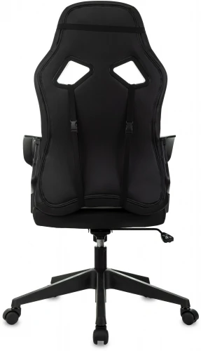 Кресло игровое Zombie 300 черный/белый эко.кожа с подголов. крестов. пластик пластик черный