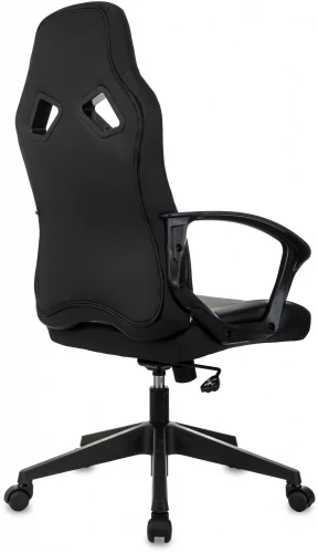 Кресло игровое Zombie 300 черный/белый эко.кожа с подголов. крестов. пластик пластик черный