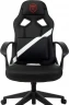 Кресло игровое Zombie 300 черный/белый эко.кожа с подголов. крестов. пластик пластик черный