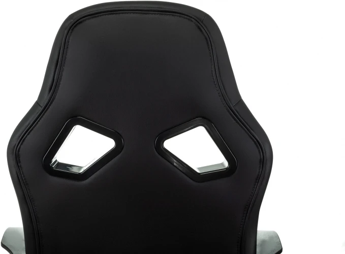 Кресло игровое Zombie 300 черный/белый эко.кожа с подголов. крестов. пластик пластик черный