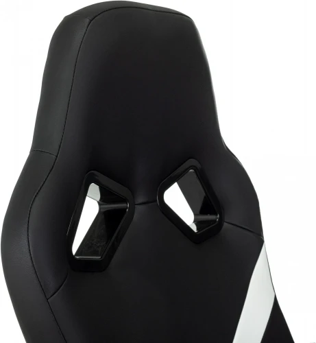 Кресло игровое Zombie 300 черный/белый эко.кожа с подголов. крестов. пластик пластик черный