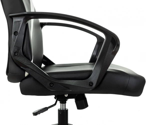 Кресло игровое Zombie 300 черный/белый эко.кожа с подголов. крестов. пластик пластик черный