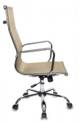 Кресло руководителя Бюрократ CH-993 золотистый сетка крестов. металл хром