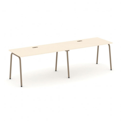 Estetica Рабочая станция на 2 места ES.RS-2.3-LK Сатин/Латте металл 2760*730*750