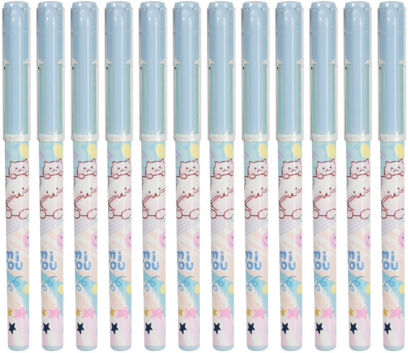 Набор ручек гелев. Deli MiYou (EG15-BL-P) ассорти син. черн. кор.карт. (12шт)