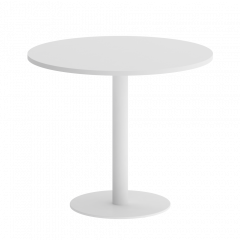 Home Office Стол круглый VR.SP-5-90.1 Белый бриллиант/Белый металл 900*900*753