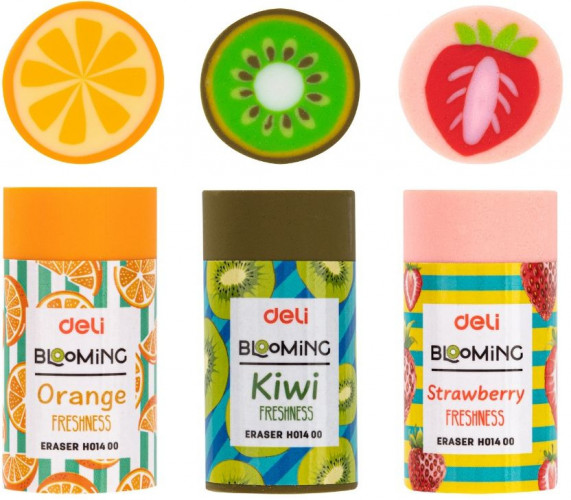 Ластик Deli EH01400 Blooming цилиндр 22x43мм ассорти