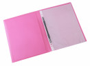 Папка с 10 прозр.вклад. Deli EB02842 A4 полипропилен 0.4мм карм.на лиц.стор. прозрачный/розовый