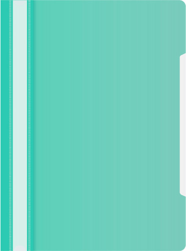 Папка-скоросшиватель Бюрократ Pastel -PSLAST/GRN A4 прозрач.верх.лист пластик мятный 0.14/0.18
