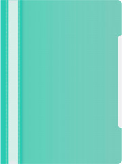 Папка-скоросшиватель Бюрократ Pastel -PSLAST/GRN A4 прозрач.верх.лист пластик мятный 0.14/0.18