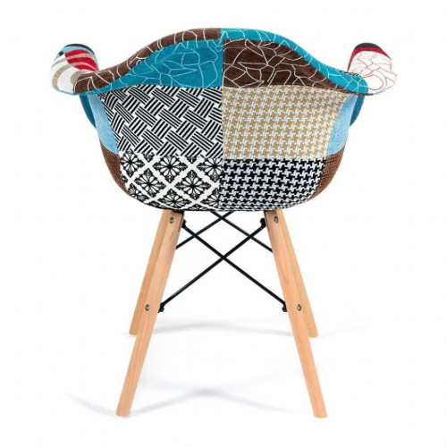 Кресло CINDY SOFT (EAMES) (mod. 101) / 1 шт. в упаковке, дерево береза/металл/мягкое сиденье/ткань, 65 х 62 х 80 см, мультицвет