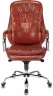 Кресло руководителя Бюрократ T-9950 светло-коричневый Leather Eichel кожа крестов. металл хром