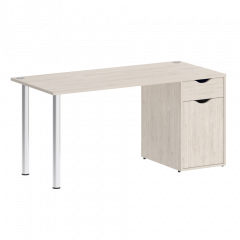Home Office Стол письменный VR.SP-3-158.1 Денвер светлый/Хром опоры 1580*720*750