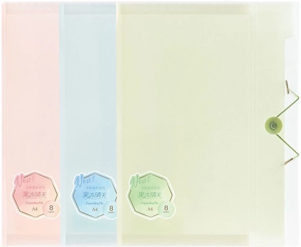 Папка на резинке Deli PM307 8 отдел. A4 текстура полипропилен ассорти