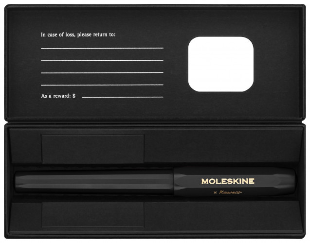 Ручка шариков. Moleskine Kaweco (KAWBALLPENBK) черн d=1мм син. черн. подар.кор.