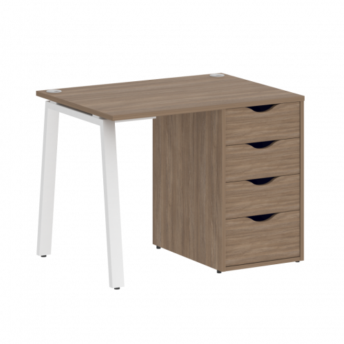 Home Office Стол письменный VR.SP-3-98.4.A Дуб аризона/Белый металл 980*720*750