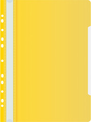 Папка-скоросшиватель Бюрократ PS-P20YEL A4 прозрач.верх.лист боков.перф. пластик желтый 0.12/0.16