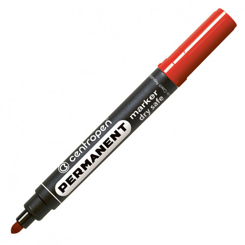 Маркер перманентный Centropen Centropen 8510/К пулевидный пиш. наконечник 2.5мм красный