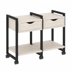 Loft Тумба на колесных опорах наборная. Вариант №1 VR.L-TN-1.K Денвер светлый/Чёрный металл 970*460*767