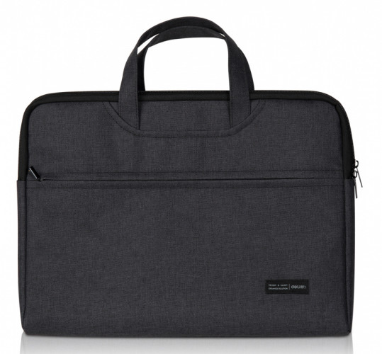 Папка-портфель Deli 5590BLACK 1 отдел. A4 текстиль черный