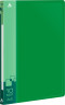Папка с 10 прозр.вклад. Бюрократ -BPV10GRN A4 пластик 0.6мм торц.карм с бум. встав зеленый