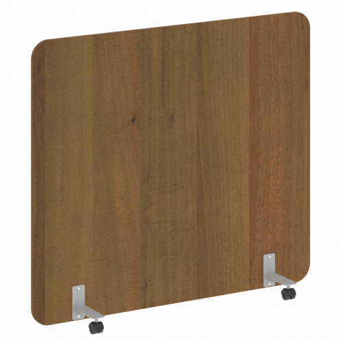 R-line Перегородка на металлических опорах, на роликах DP.R-160-140 Орех/Серый металл 1600*18*1400