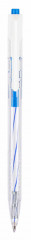 Набор ручек шариков. автоматическая Deli Arrow EQ24-BL-P прозрачный/белый d=0.7мм син. черн. (12шт)