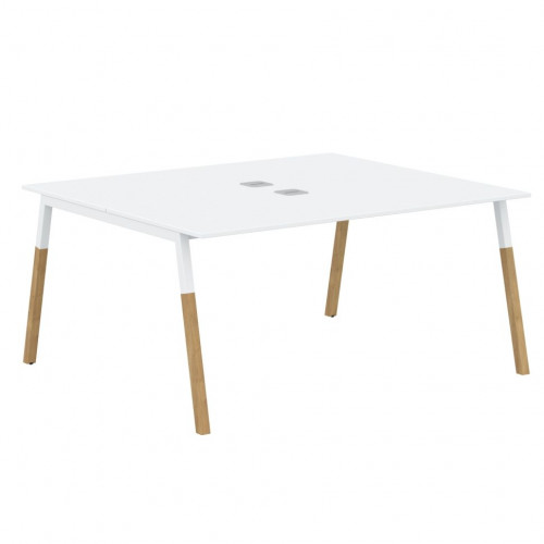 Стол FWST 1513 Белый премиум/Белый-Бук 1580х1370х733 FORTA